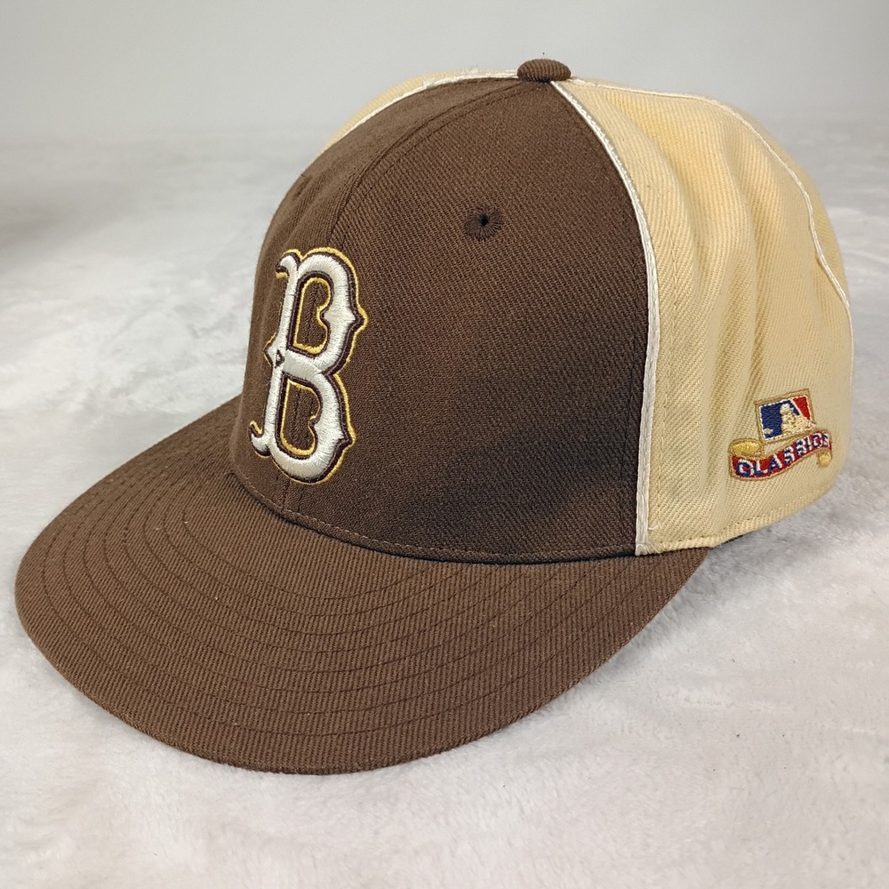 American Needle Baseball Hat Men 7 3/4 Brown Tan MLB Cooperstown Red Sox Vintage